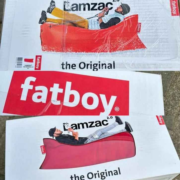 Fatboy Lamzac 2.0, een opblaasbare zitzak., Huis en Inrichting, Zitzakken, Nieuw, Zitzak, Rood, Ophalen of Verzenden