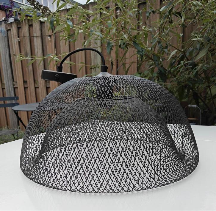 Moderne Hanglamp - Zwart Metaal, Huis en Inrichting, Lampen | Hanglampen, Zo goed als nieuw, Minder dan 50 cm, Metaal, Ophalen