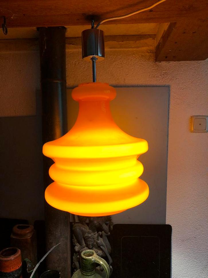 PEILL&PUTZLER,Hanglamp, 1960-70, POP,vintage,SPACE AGE, Huis en Inrichting, Lampen | Hanglampen, Gebruikt, 50 tot 75 cm, Glas