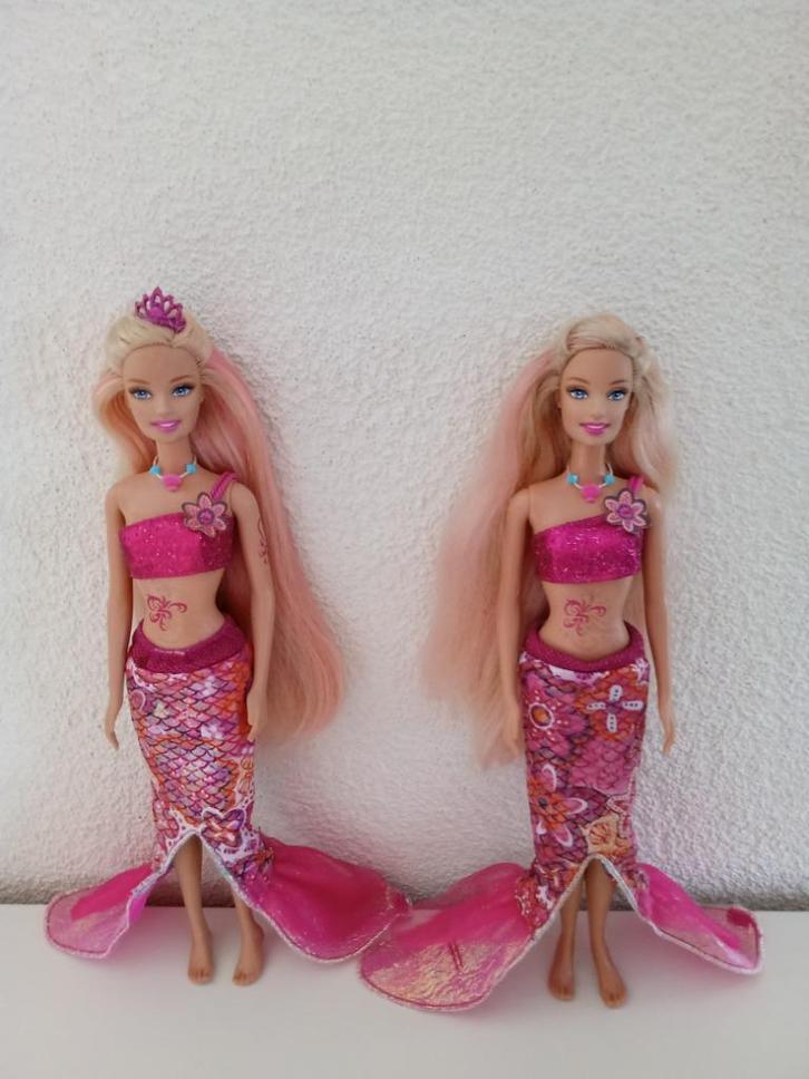 Uit de film Barbie in een Zeemeermin Avontuur – 2 x MERLIAH, Verzamelen, Poppen, Gebruikt, Pop, Ophalen of Verzenden