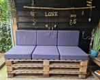 Palletkussens (inclusief pallets), Tuin en Terras, Tuinbanken, Gebruikt, Hout, Ophalen