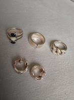 Zilveren ringen en oorbellen  /Gratis verzenden !!, Gebruikt, Ophalen of Verzenden, Dame, Zilver