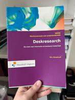 Studieboek Deskresearch - Marktonderzoek, Ophalen of Verzenden, Zo goed als nieuw, HBO