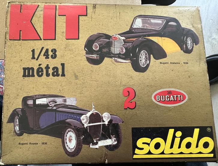 SOLIDO kit van 2 metalen BUGATTI modellen 1:43 in de OVP, Hobby en Vrije tijd, Modelauto's | 1:43, Gebruikt, Auto, Solido, Ophalen