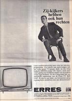 retro reclame 1964 Erres TV ook voor zijkijkers, Verzamelen, Retro, Overige typen, Ophalen of Verzenden