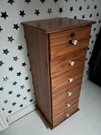 Grenen ladekastje - smal model, Huis en Inrichting, Kasten | Dressoirs, Ophalen, Minder dan 50 cm, Gebruikt, Met lade(s)