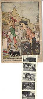 Valkenburg,  Groeten uit Valkenburg  Leporello 10 plaatjes, Verzamelen, Ansichtkaarten | Nederland, Verzenden, 1920 tot 1940, Gelopen