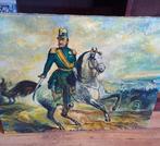 Oud Militair schilderij van man te paard A v Esch 63, Antiek en Kunst, Kunst | Schilderijen | Klassiek, Ophalen