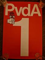 PvdA vintage verkiezingsposter 1977 of 1981 klein model, Verzamelen, Ophalen of Verzenden, A1 t/m A3, Zo goed als nieuw, Rechthoekig Staand