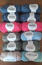 DROPS Katoen Garen - Paris, Muscat, Cotton Light 12 bollen, Ophalen of Verzenden, Zo goed als nieuw, Breien of Haken, Wol of Garen