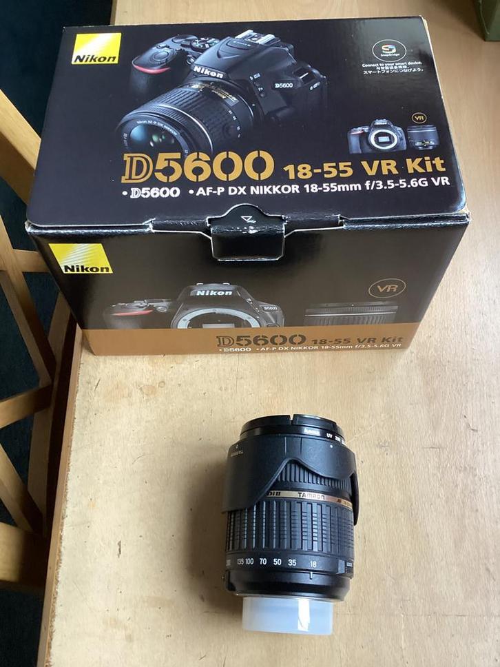 Nikon D5600 + AF-P DX 18-55mm G VR, Audio, Tv en Foto, Fotocamera's Digitaal, Zo goed als nieuw, Spiegelreflex, Nikon, Geen optische zoom