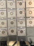 15 zilveren Wilhelmina dubbeltjes 1911/1944, Postzegels en Munten, Munten | Nederland, Setje, Zilver, Ophalen of Verzenden, 10 cent