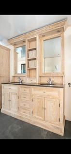 Landelijk badkamer meubel dubbele wasbak 170x54cm, Ophalen, 200 cm of meer, 150 tot 200 cm, Zo goed als nieuw