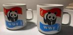 2 Mokken van WWF 1962-1992. Wereld Natuur Fonds. Hoogte 8 cm, Huis en Inrichting, Ophalen, Overige typen, Zo goed als nieuw, Overige stijlen