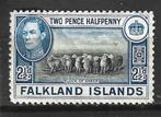 E/kol 6 - 1938 - Falkland Isl/George V/2 1/2 p, Verzenden, Gestempeld, Zuid-Amerika