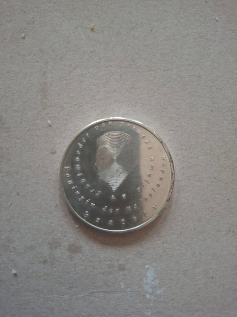 Zilveren munt 10 euro geboorte Catharina-Amalia 2004, Postzegels en Munten, Munten | Nederland, 1 gulden, Koningin Juliana, Zilver