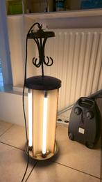 Prachtige ouderwetse hanglamp jaren '50 art deco, Huis en Inrichting, Lampen | Hanglampen, Ophalen, Zo goed als nieuw, Glas