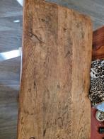 Eikenhouten Salontafel met Uniek Onderstel, Gebruikt, 50 tot 100 cm, Eikenhout, Landelijk