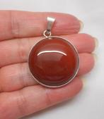 Zilveren vintage hanger met grote steen nr.037