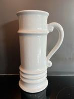 Witte keramische kan - vaas West Germany retro vintage, Huis en Inrichting, Woonaccessoires | Vazen, Ophalen of Verzenden, Zo goed als nieuw
