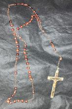 Rozenkrans, antiek met grote Crucifix, Antiek en Kunst, Antiek | Religie, Ophalen of Verzenden