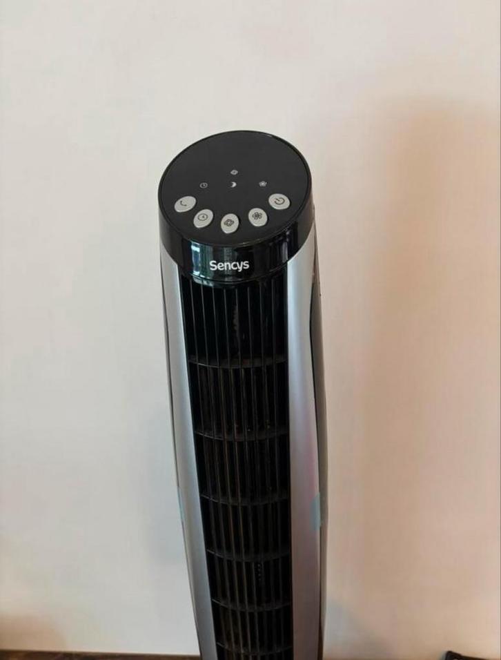 Sencys torenventilator – staande zuilventilator zwart, Witgoed en Apparatuur, Ventilatoren, Zo goed als nieuw, Torenventilator