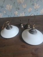 2  hanglampen, Ophalen, Gebruikt, Glas