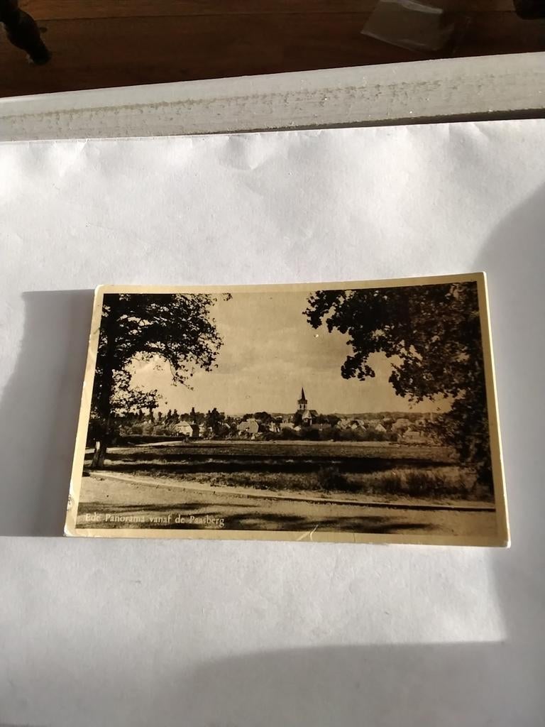EDE. PANORAMA  VANAF DE PAASBERG. 1950, Ophalen of Verzenden, 1940 tot 1960, Gelderland