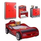Complete race auto kamer. Bed kast bureau ladekast, Kinderen en Baby's, Kinderkamer | Bedden, 85 tot 100 cm, Ophalen of Verzenden