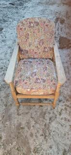 oude houten leun stoel , leunstoel verstelbaar, Ophalen of Verzenden
