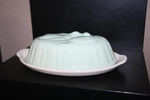 geglazuurde aardewerk puddingvorm met schaal jaren '60, Antiek en Kunst, Antiek | Keramiek en Aardewerk, Ophalen of Verzenden