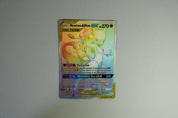 Mewtwo&Mew Gx secret rare 242/236 beschadigingen achterkant beschikbaar voor biedingen