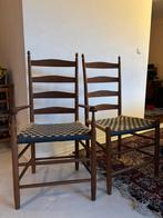 8 stoelen waarvan 2 met leuningen, Ophalen, Gebruikt, Bruin, Vijf, Zes of meer stoelen