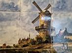 tegel plateau met molen en landschap 515 delft, Antiek en Kunst, Antiek | Wandborden en Tegels, Ophalen of Verzenden