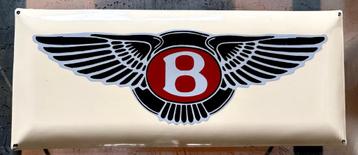 BENTLEY Emaille reclame-garage bord. 25 x 60 cm.  beschikbaar voor biedingen