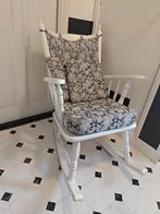 Schommelstoel met kussens, Huis en Inrichting, Ophalen, Wit, Eén