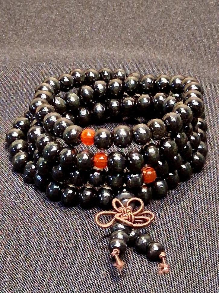 Mala gebedsketting / armband zwart, Sieraden, Tassen en Uiterlijk, Armbanden, Nieuw, Hout, Zwart, Met bedels of kralen, Ophalen of Verzenden