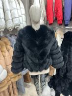 Originele vossenbont jas – luxe & elegant, Ophalen, Nieuw, Maat 38/40 (M), Zwart