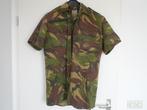 Jas overhemd woodland camou korte mouw mt 48/50, gebruikt, Nederland, Landmacht, Ophalen, Kleding of Schoenen