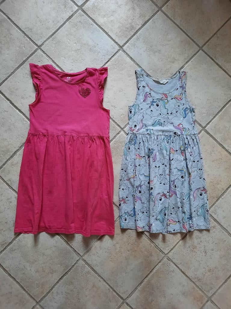 Jurkjes 134/140, Ophalen of Verzenden, Zo goed als nieuw, Meisje, Jurk of Rok