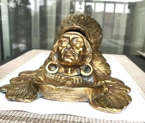 Inktpot Brons Museumstuk PijpHouder Sackrider USA Antiek😎👌, Antiek en Kunst, Antiek | Koper en Brons, Brons, Ophalen of Verzenden