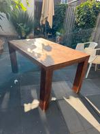 Zgan deze degelijke eikenhouten eettafel, Huis en Inrichting, Zo goed als nieuw, Vijf personen of meer, 150 tot 200 cm, Rechthoekig