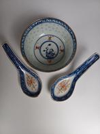 Chinese kom met 2 lepels, Ophalen of Verzenden