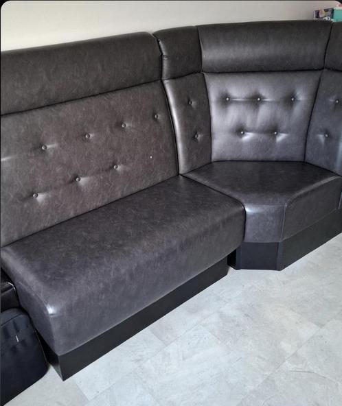 Eetbank hoek, Huis en Inrichting, Stoelen, Gebruikt, Drie, Zwart, Ophalen