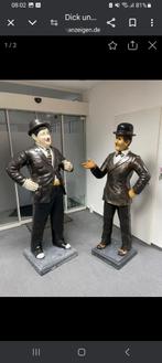 HORECABEELDEN  GROOT Laurel en Hardy, fietsen, bromfietsen., Ophalen of Verzenden