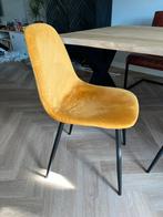 Eetkamerstoelen 3 stuks okergeel, Ophalen, Gebruikt, Overige kleuren, Drie