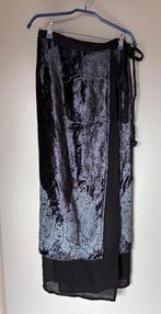 Set van cropped top + maxi-rok - S/M - design Cora Kemperman, Blauw, Ophalen of Verzenden, Maat 36 (S), Onder de knie