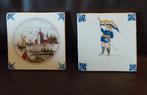 Twee Antieke Hollandse Tegels 13x13 cm, Antiek en Kunst, Antiek | Wandborden en Tegels, Verzenden