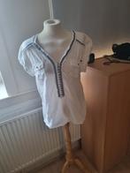 Witte Didi blouse met blauw/groene accenten - XL, Wit, Maat 46/48 (XL) of groter, Didi, Ophalen of Verzenden