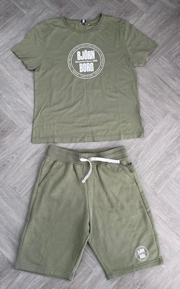 Leger groene Björn Borg jogging short met shirt, maat 170! beschikbaar voor biedingen